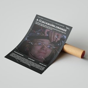 A Clockwork Orange Movie Poster, With A Quote From The Movie (Dark Version 4)