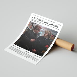 A Clockwork Orange Movie Poster, With A Quote From The Movie (Light Version 2)