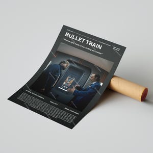 Bullet Train Movie Poster, With A Quote From The Movie (Dark Version 4)