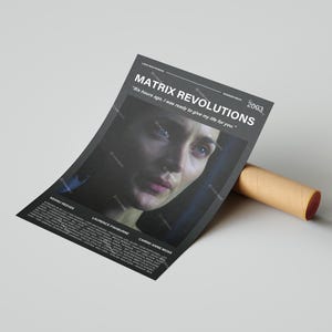 Matrix Revolutions Movie Poster, With A Quote From The Movie (Dark Version 3)