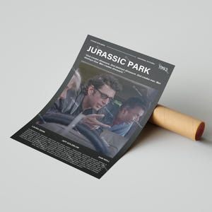 Jurassic Park Movie Poster, With A Quote From The Movie (Dark Version 3)