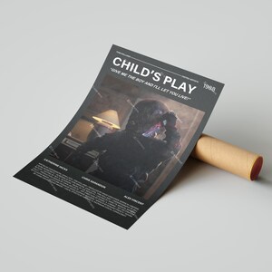 Child&#39;s Play Movie Poster, With A Quote From The Movie (Dark Version 2)
