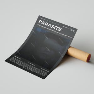 Parasite Movie Poster, With A Quote From The Movie (Dark Version 1)