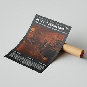 Blade Runner 2049 Movie Poster, With A Quote From The Movie (Dark Version 3)