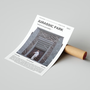 Jurassic Park Movie Poster, With A Quote From The Movie (Light Version 2)