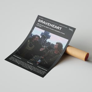Braveheart Movie Poster, With A Quote From The Movie (Dark Version 4)