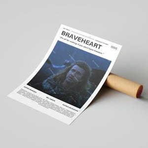 Braveheart Movie Poster, With A Quote From The Movie (Light Version 3)