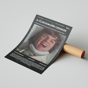 A Clockwork Orange Movie Poster, With A Quote From The Movie (Dark Version 5)