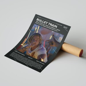 Bullet Train Movie Poster, With A Quote From The Movie (Dark Version 5)
