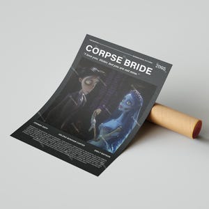 Corpse Bride Movie Posters, With A Quote From The Movie (Dark Version 2)