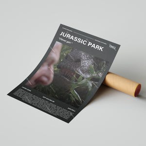 Jurassic Park Movie Poster With A Quote From The Movie (Dark Version 5)