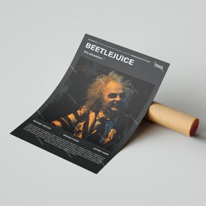 Beetlejuice Movie Poster, With A Quote From The Movie (Dark Version 4)
