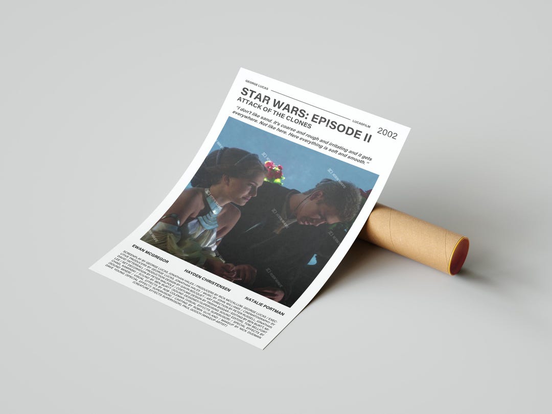 Star Wars: Episode 2 Attack of the Clones Movie Poster, With A Quote From the Movie (light Version 2) - Etsy.de