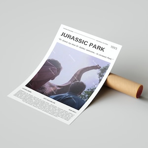 Jurassic Park Movie Poster, WIth A Quote From The Movie (Light Version 1)