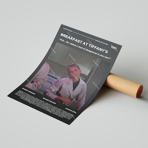 Breakfast at Tiffany&#39;s Movie Poster, With A Quote From The Movie (Dark Version 2)