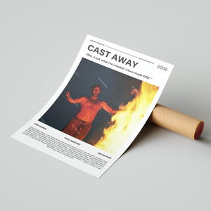Cast Away Movie Poster, With A Quote From The Movie (Light Version 1)