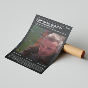 Star Wars: Episode 1 The Phantom Menace Movie Poster, With A Quote From The Movie (Dark Version 4)