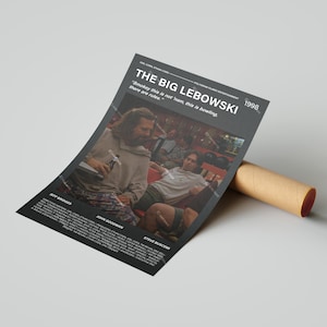 The Big Lebowski Movie Poster, With A Quote From The Movie (Dark Version 3)