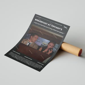 Breakfast at Tiffany&#39;s Movie Poster, With A Quote From The Movie (Dark Version 1)