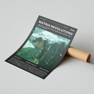 Matrix Revolutions Movie Poster, With A Quote From The Movie (Dark Version 5)