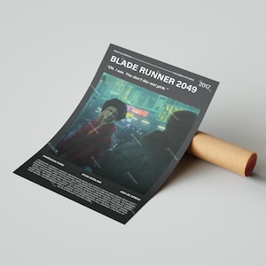 Blade Runner 2049 Movie Poster, With A Quote From The Movie (Dark Version 2)
