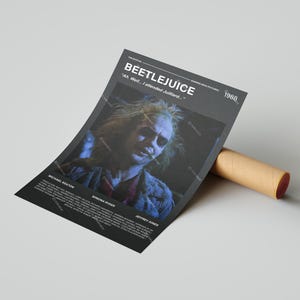 Beetlejuice Movie Poster, With A Quote From The Movie (Dark Version 2)