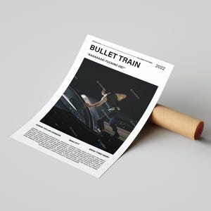 Bullet Train Movie Poster, With A Quote From The Movie (Light Version 2)