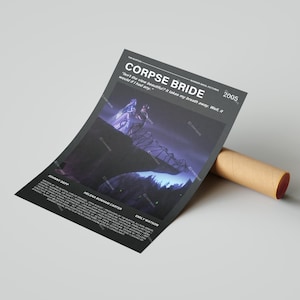 Corpse Bride Movie Posters, With A Quote From The Movie (Dark Version 4)