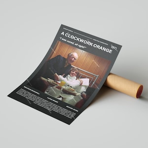 A Clockwork Orange Movie Poster, With A Quote From The Movie (Dark Version 3)