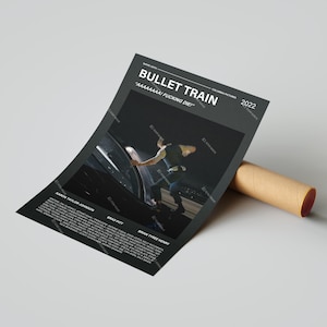 Bullet Train Movie Poster, With A Quote From The Movie (Dark Version 2)