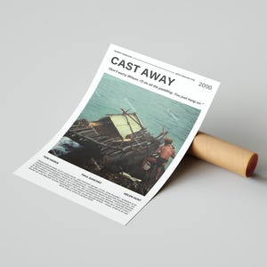 Cast Away Movie Poster, With A Quote From The Movie (Light Version 2)