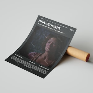 Braveheart Movie Poster, With A Quote From The Movie (Dark Version 1)