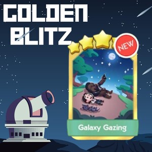 Cartão Dourado Monopoly_Go Galaxy Gazing Bond Star Wars || Entrega Rápida