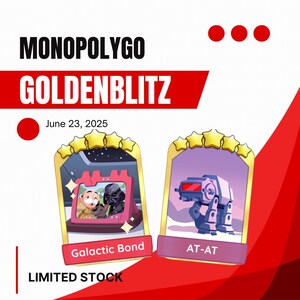Monopoly_Go Goldene Karte Galactic Bond& AT-At Star Wars || Schnelle Lieferung