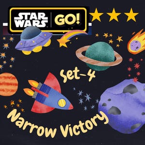 Schmale Victory Monopoly_Go Aufkleber 3 Sterne _StarWars_ || Schnelle Lieferung