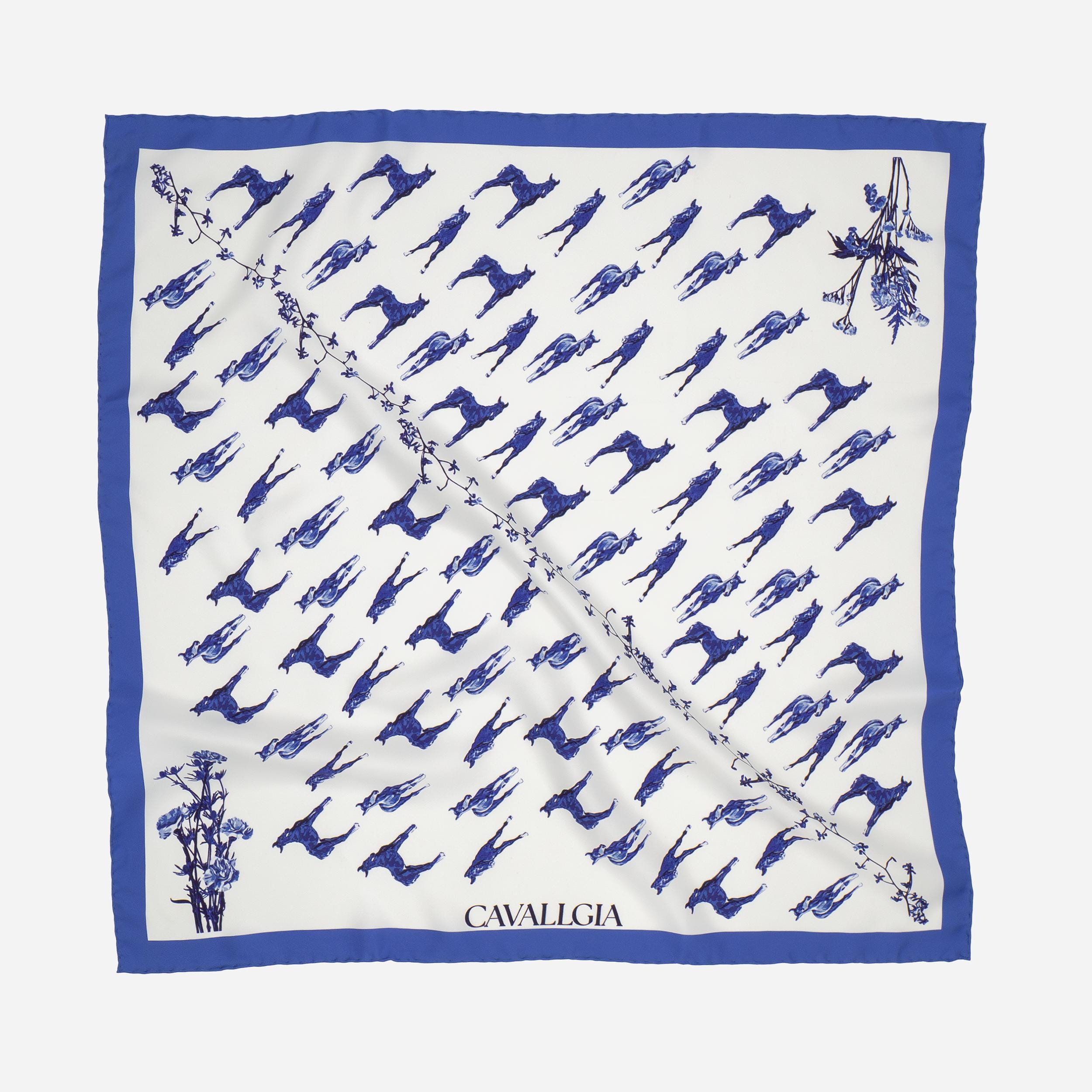 White Luxury Silk Scarf 66x66: Hand-Hemmed - Made in Italy