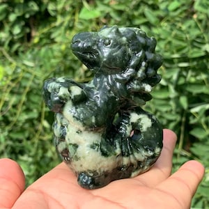3&#39;&#39;+ Natural Green Jade quartz,quartz crystal,hand carved,Crystal Dragon specimen,Dragon skull,Home Decoration Crystal Gifts 1pc
