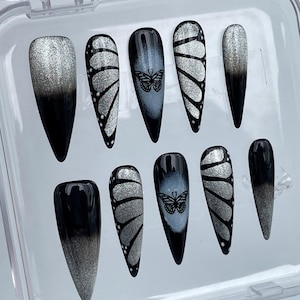 Nail Art,Nail Polish,Press On Nail,Butterfly Nail,Acrylic Press On,Mom Gift,Gifts For Her