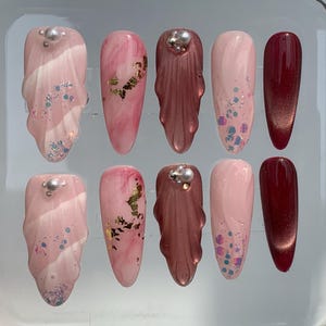 Nail Art,Nail Polish,Nail Design,Handmade Nail,Nail Press On,Cat Eye Nail,Birthday Gift