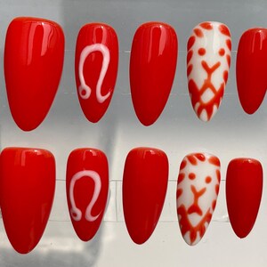 Red Nail,Nail Art,Nail Polish,Nail Design,Nail Press On,Handmade Nail,Mom Gift,Gifts For Her