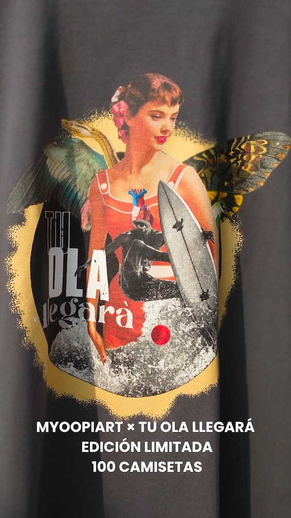 myoopiart × Tu Ola Llegará — Camiseta collage de edición limitada