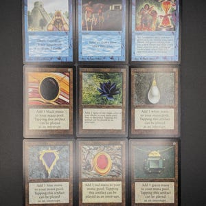 Power Nine Beta 9 cards set - Magic The Gathering Mtg Custom Made