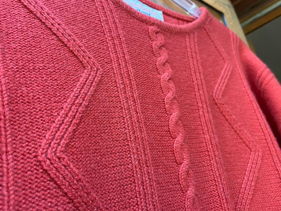 Vintage Red Cashmere Sweater - Made in Scotland b… - image 3