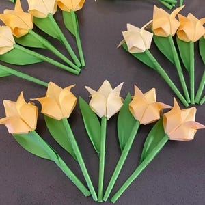 Papier Origami Tulipes Taille Miniature