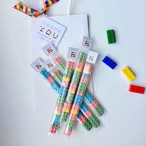 Birthday Party Favor I Bricks Themed Party Favor I Personalized Bricks Birthday Favor I Candy Favors I Colorful Party Favors