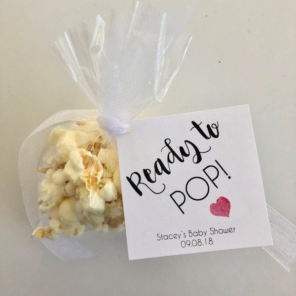 Print at Home I Ready to Pop Favor Tag I Baby Shower Printable Tag I Shower Favor I Auto Download