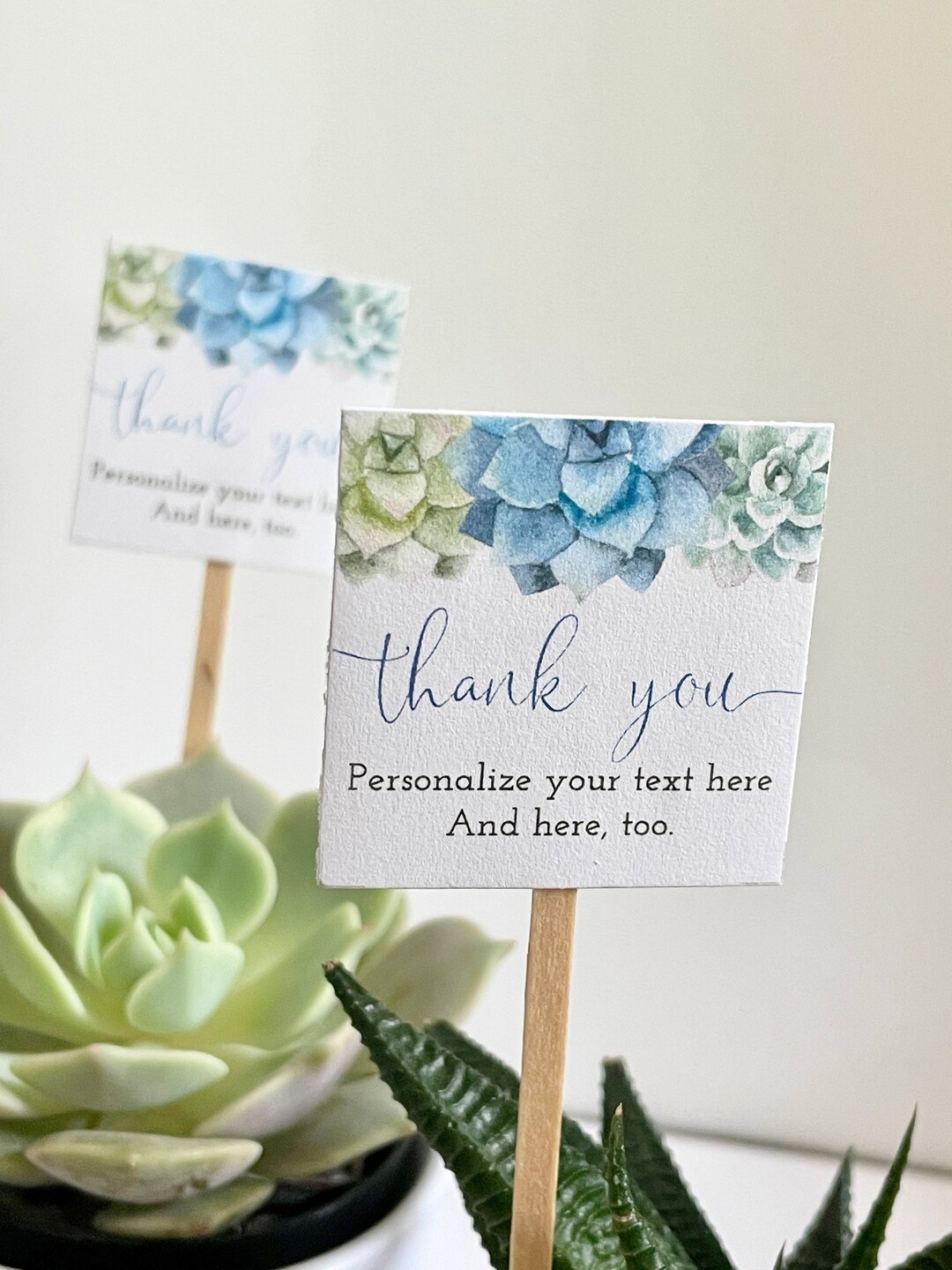 Thank You Plant Sticks I Mini Succulent Plant Sticks I Thank You I ...