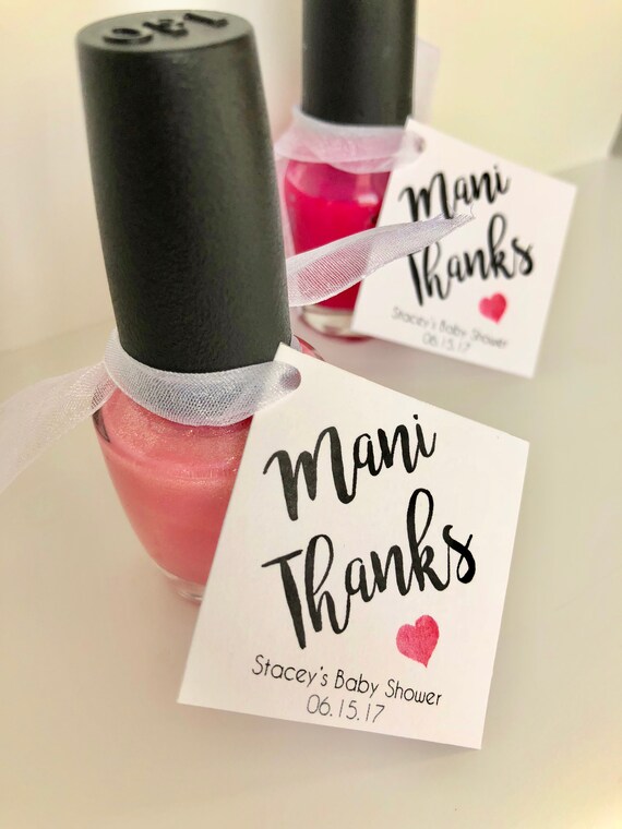 baby shower nail polish favor tags printable