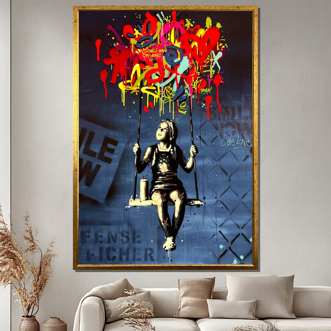 BANKSY * OMBRELLO RAGAZZA * Colorata JFK Mezzo Dollaro Moneta