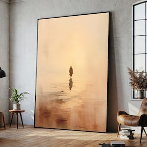 Jesus zu Fuß Leinwand Gemälde, minimalistische christliche Wandkunst, bereit zum Aufhängen, Inspirational Home Decor, Glaube Geschenk, Leinwand Kunst Geschenk